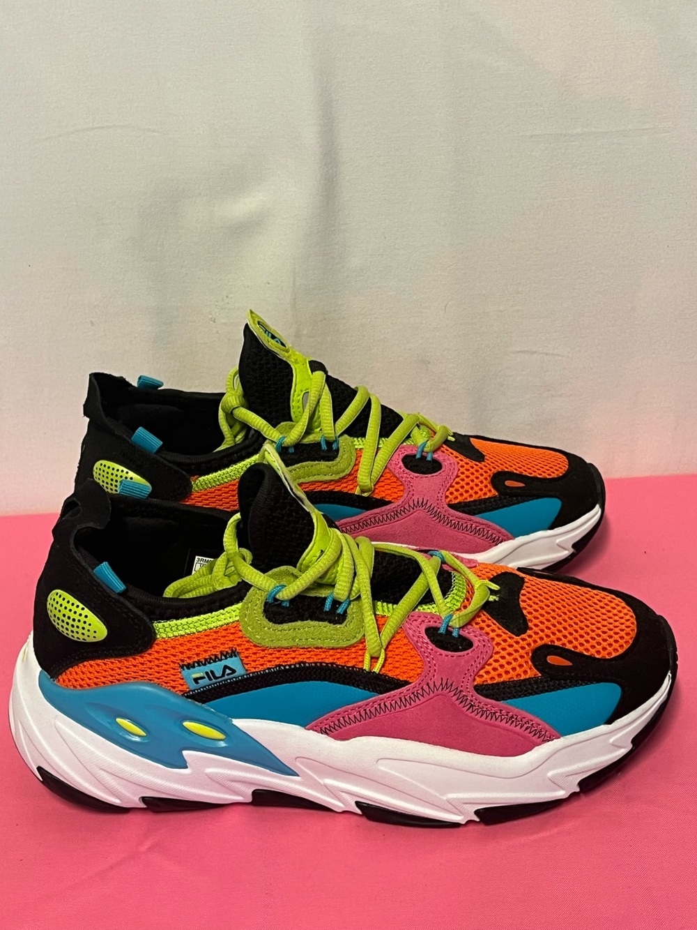 FILA Electrove 2 Neon Multicolor Chunky Sneakers Size 6.5 Y2K Rave Streetwear - Picture 2 of 10